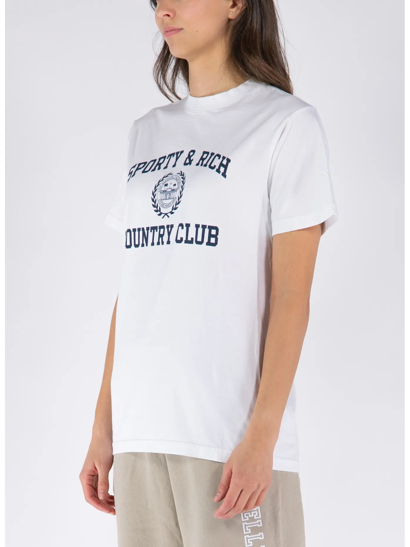     -SPORTY&RICH    -T-SHIRT VARSITY CREST-