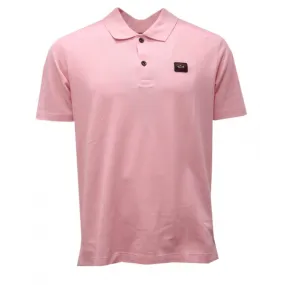 1431AH polo uomo PAUL&SHARK pink cotton polo shirt man
