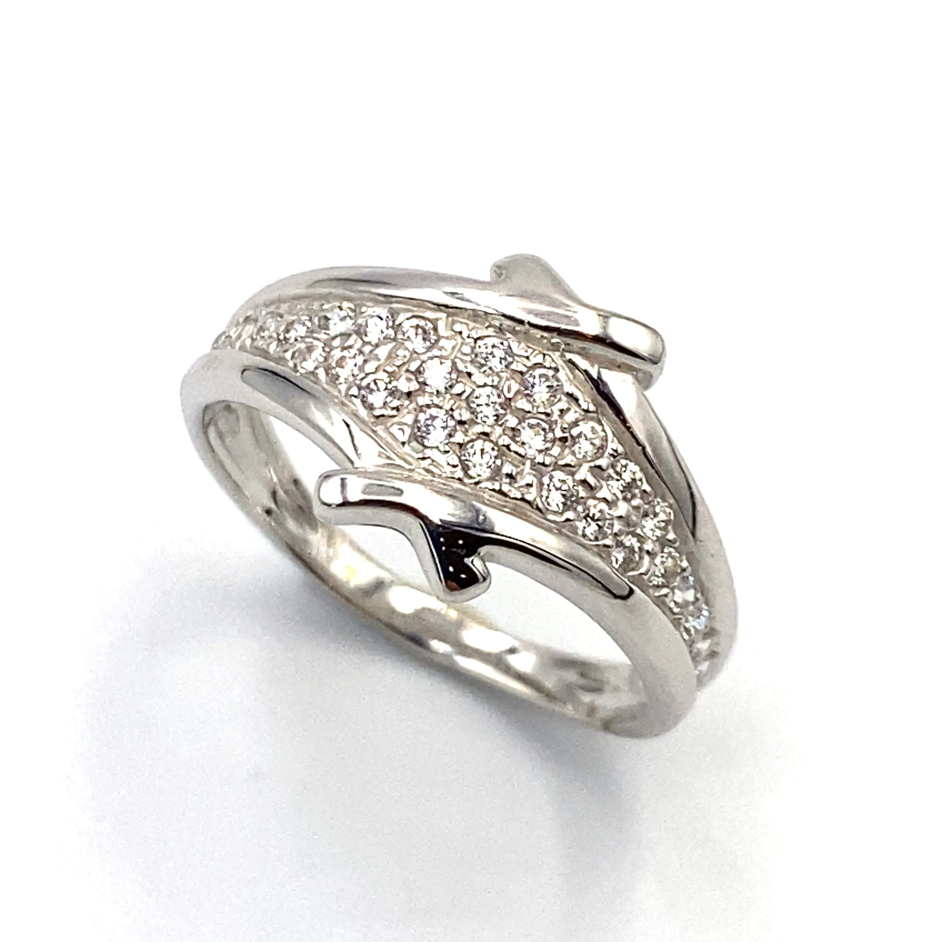 Anello a Fascia Oro bianco