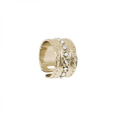 Anello BOCCADAMO Dea a fascia placcato oro giallo con lavorazione etrusca e Swarovski XAN107D