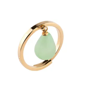 Anello Donna Tulipe Pietra Pendente Verde Chiaro Rebecca Gioielli