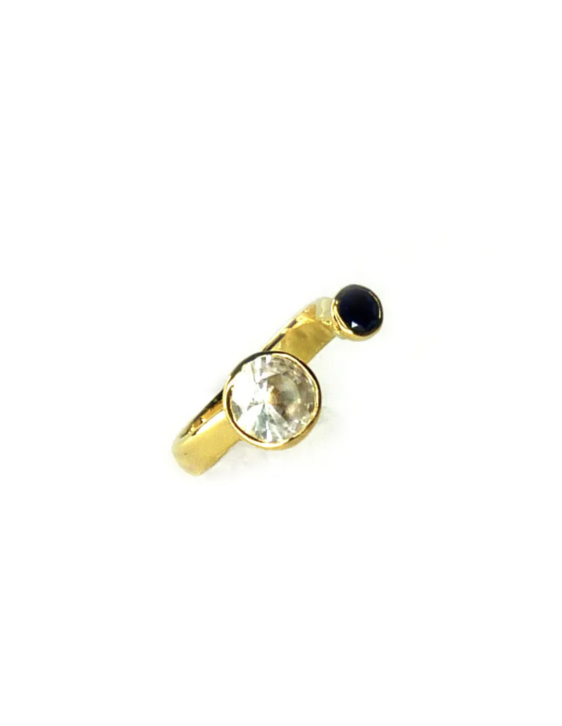Anello Unity Topazio bianco e Zaffiro Emi And Eve