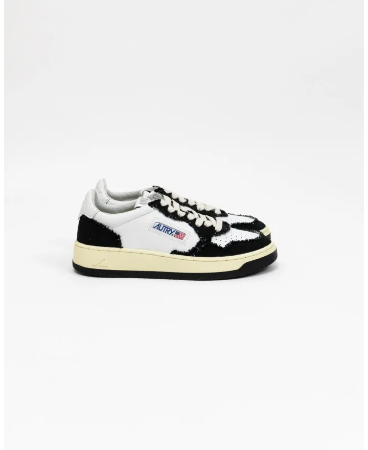Autry - Scarpa Medalist Pelle Bicolor Canvas Bianca/Nera Donna