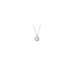 Ciondolo fantasia Metz in oro bianco 18k con diamanti naturali e vvs