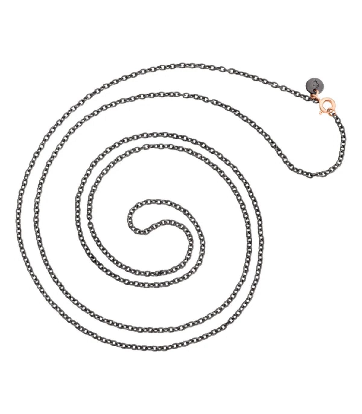 Collana Catena Dodo Titanio Oro Rosa 9KT 80 Cm DC9/T/80
