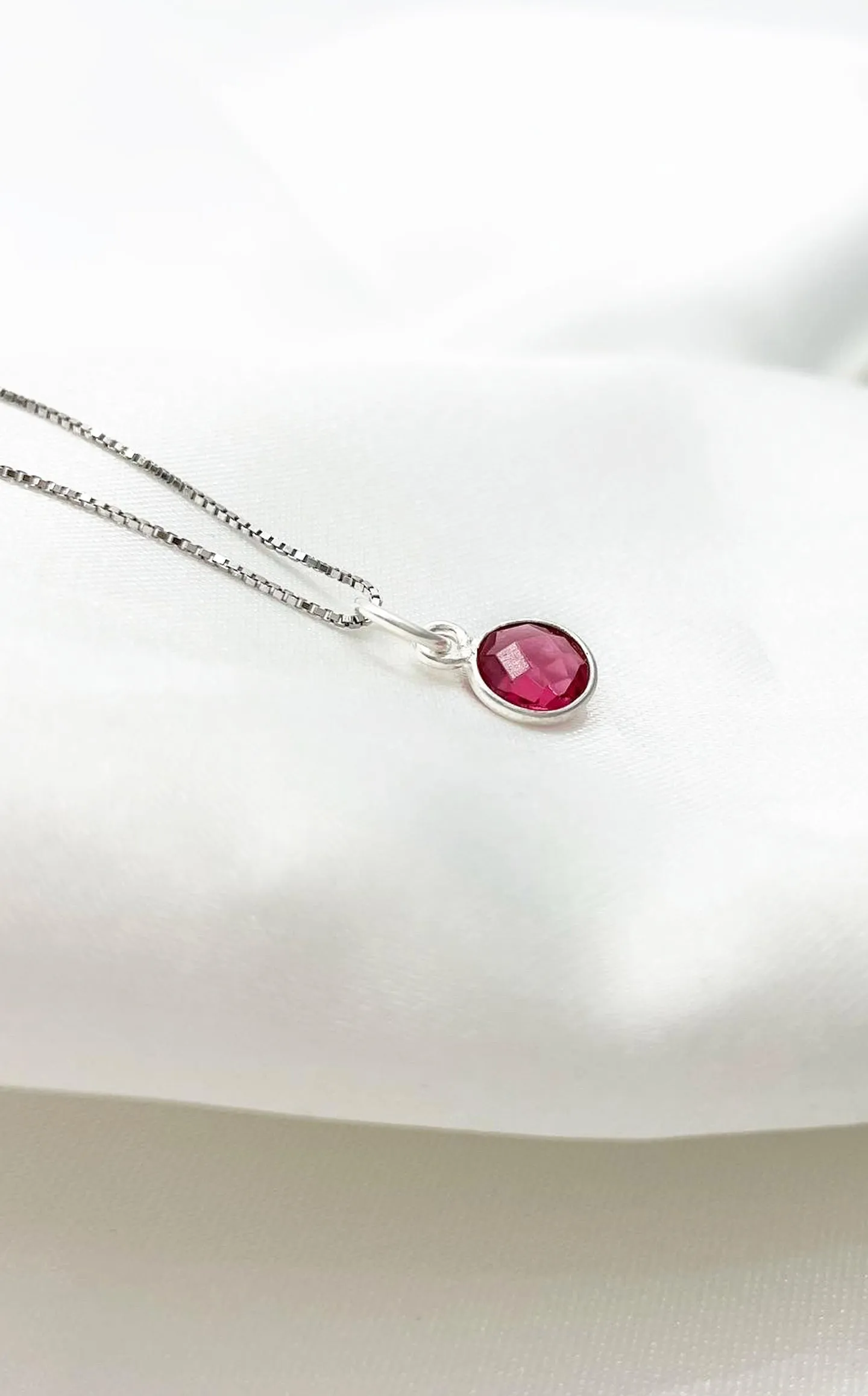 Collana Tormalina Rosa Argento 925