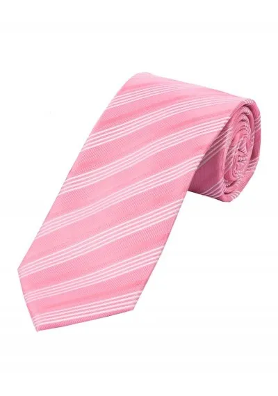 Cravatta a righe bianco rosato