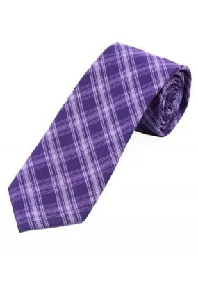 Cravatta linea dignitosa check viola bianco neve