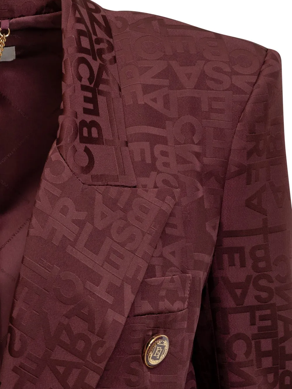ELISABETTA FRANCHI Giacca con Jacquard Lettering  