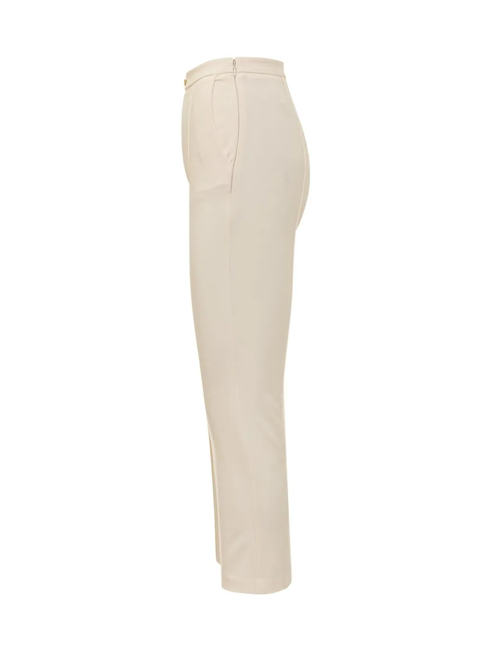 ELISABETTA FRANCHI Pantalone con Logo Dorato 