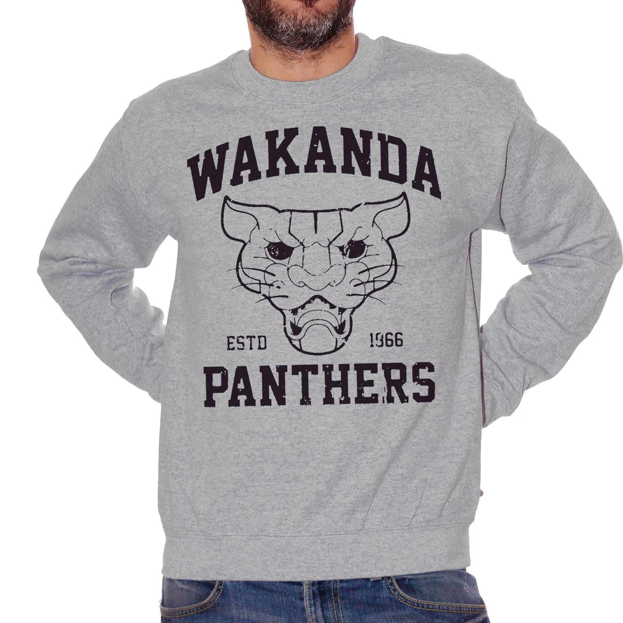 Felpa Girocollo Wakanda Panthers Black Panther Sport - SPORT