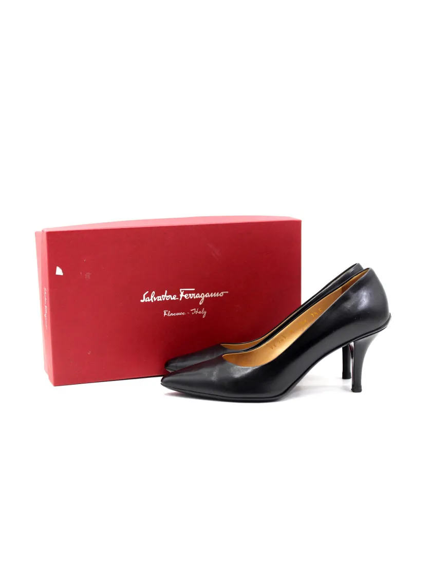 Ferragamo Decollete Pelle Nera