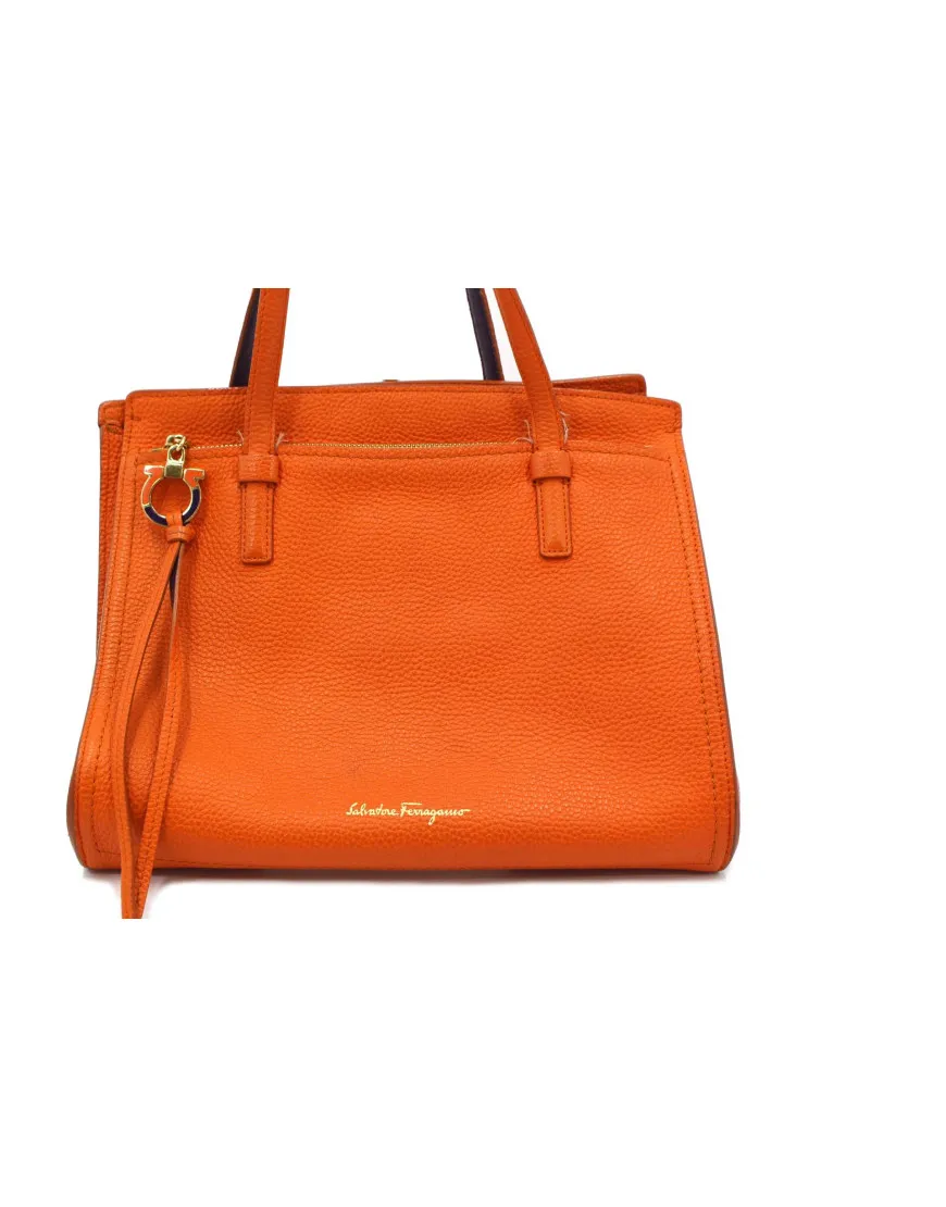 Ferragamo Shopping Pelle Arancio
