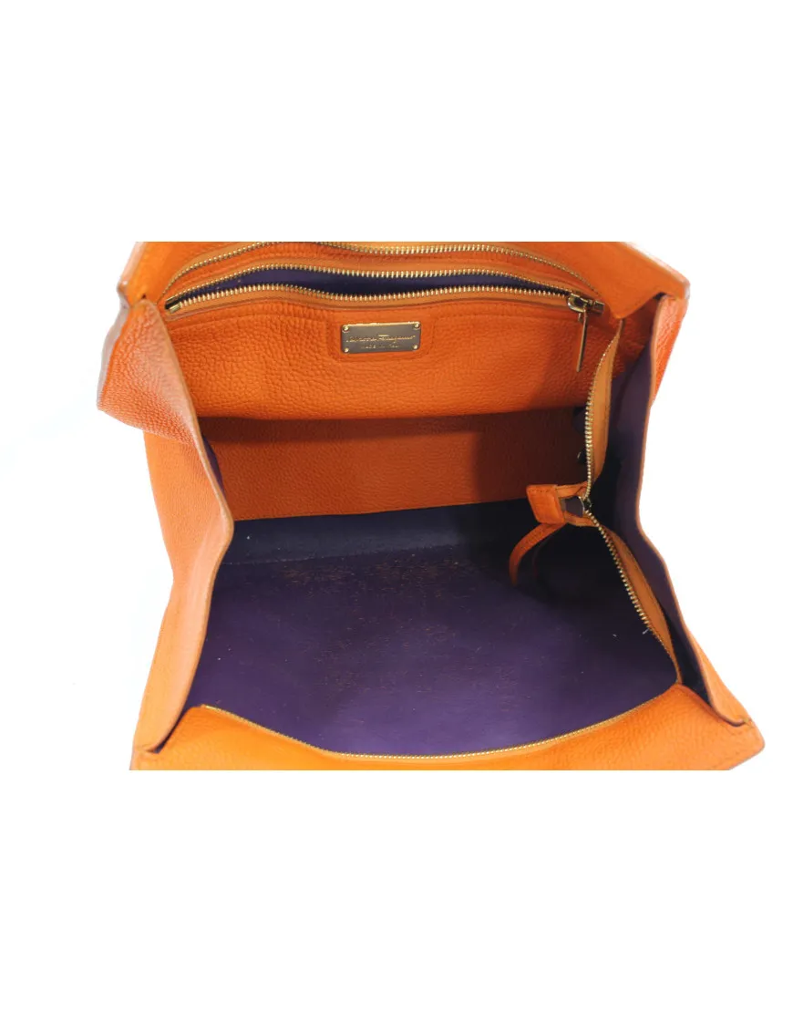 Ferragamo Shopping Pelle Arancio