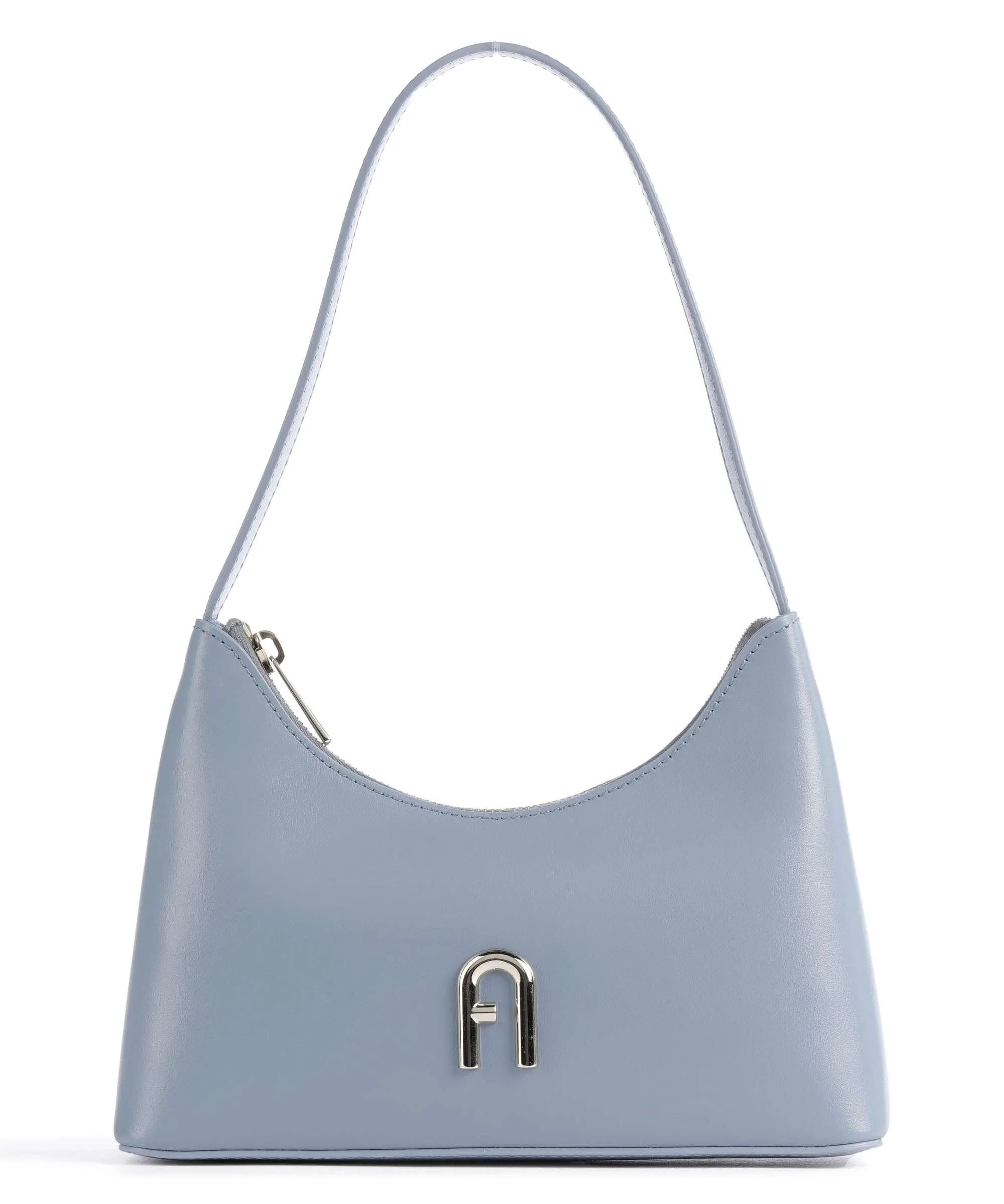  Furla Diamante Mini Borsa a spalla pelle a grana fine grigio  