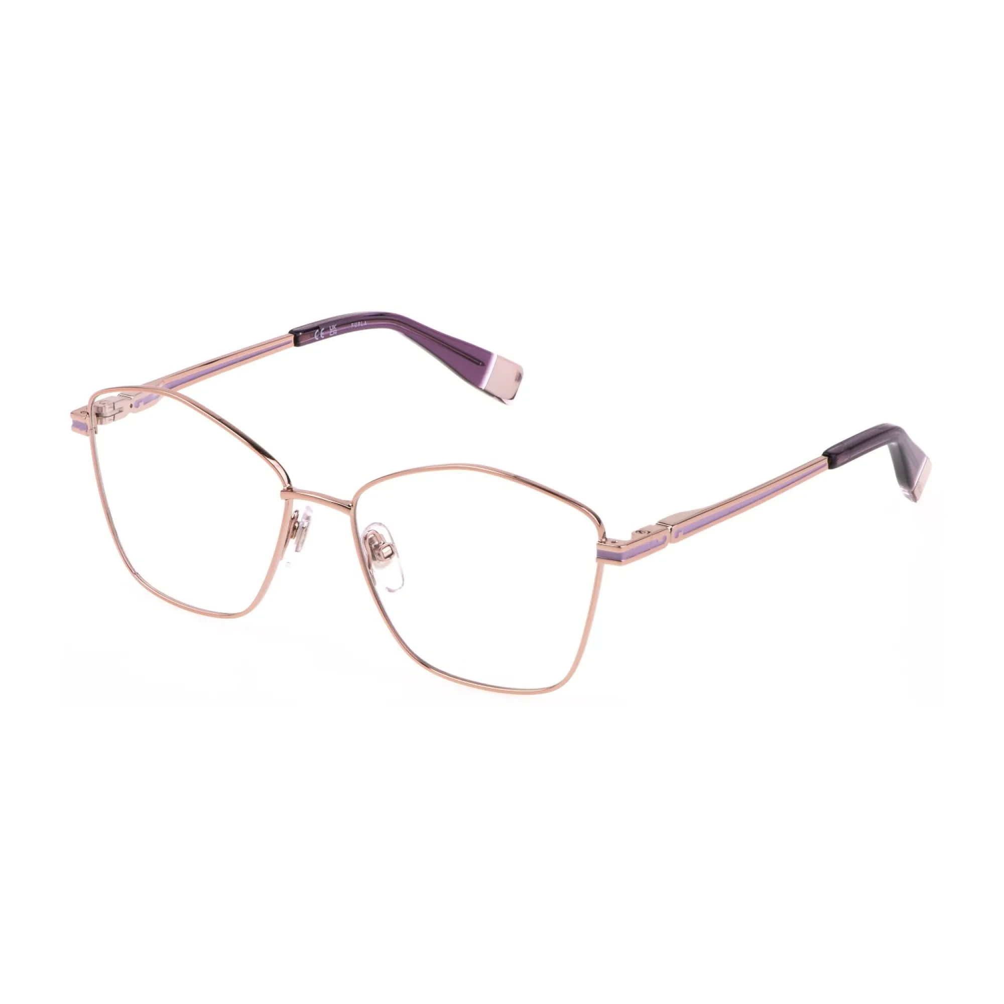   Furla VFU725 - 0A39 Oro Rosso Lucido Totale | Occhiale Da Vista Donna 