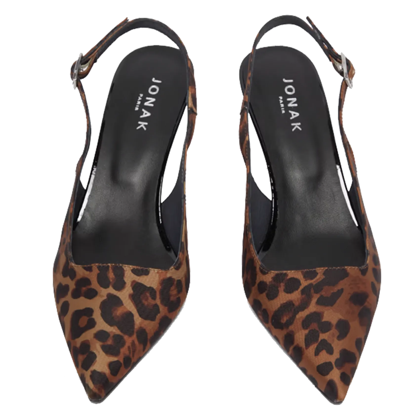  JONAK   DIAMANTUS - Decolleté slingbacks stampa leopardata | Marrone