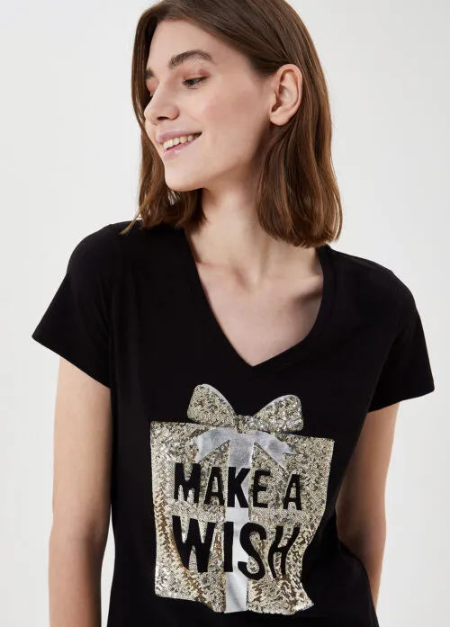 Liujo T-shirt con applicazioni articolo WA1270J5003T9700