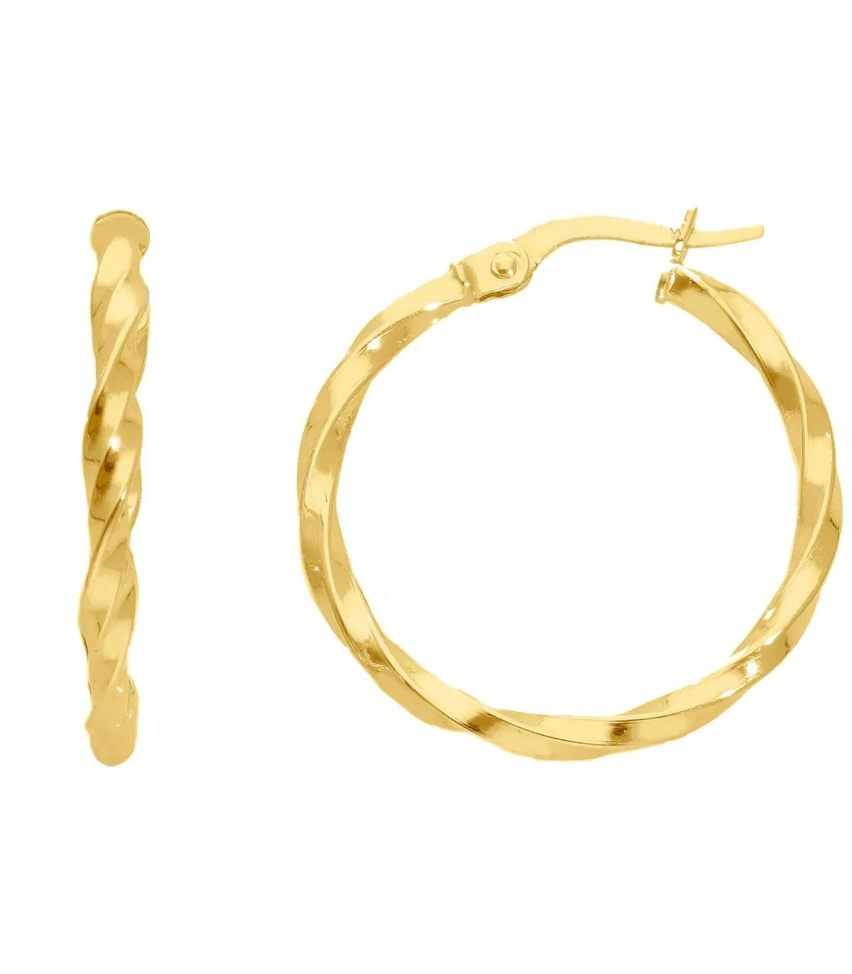 Orecchini Cerchio Torchon Oro Giallo 18kt