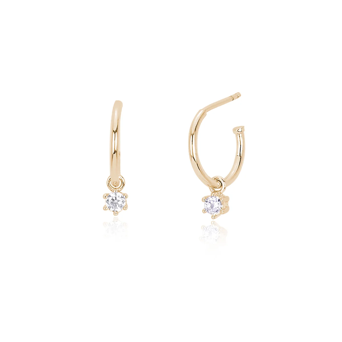 Orecchini Cerchio Zircone Mabina Gioielli 563395