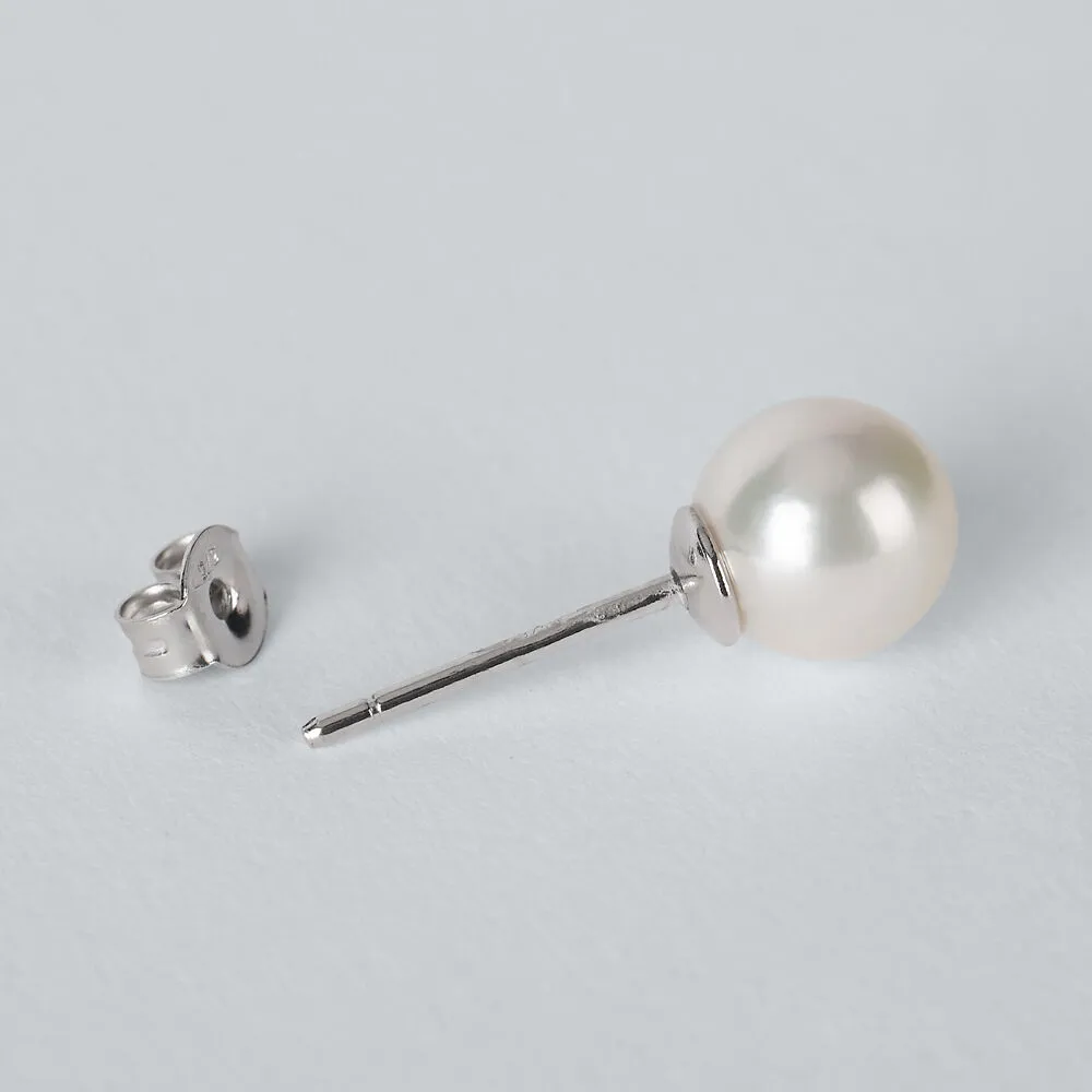 Orecchini Lobo Gabrielle Oro Bianco 375/1000 Perla Akoya Bianco 1413494