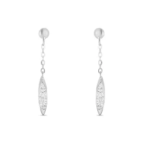 Orecchini Pendenti Crystal Gold Oro Bianco 750/1000 Cristallo Bianco 1625495