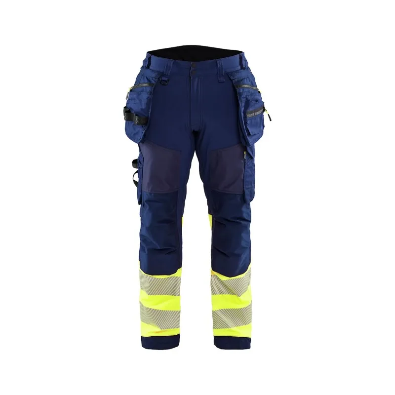Pantaloni da Lavoro Alta Visibilità Stretch Impermeabile Multitasche Blaklader Softshell 182125138933C50