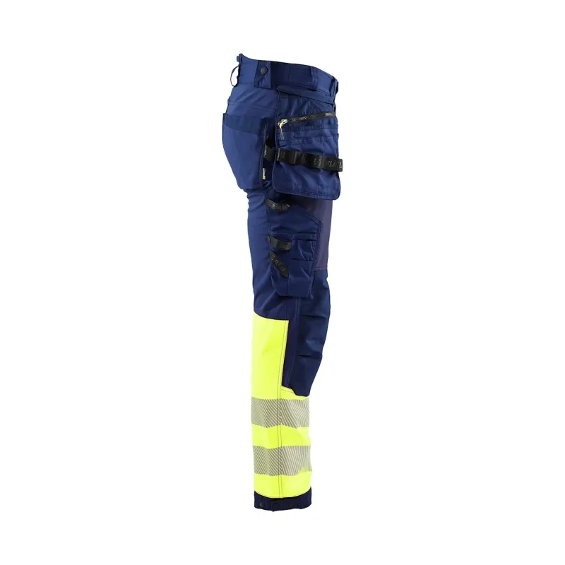 Pantaloni da Lavoro Alta Visibilità Stretch Impermeabile Multitasche Blaklader Softshell 182125138933C50