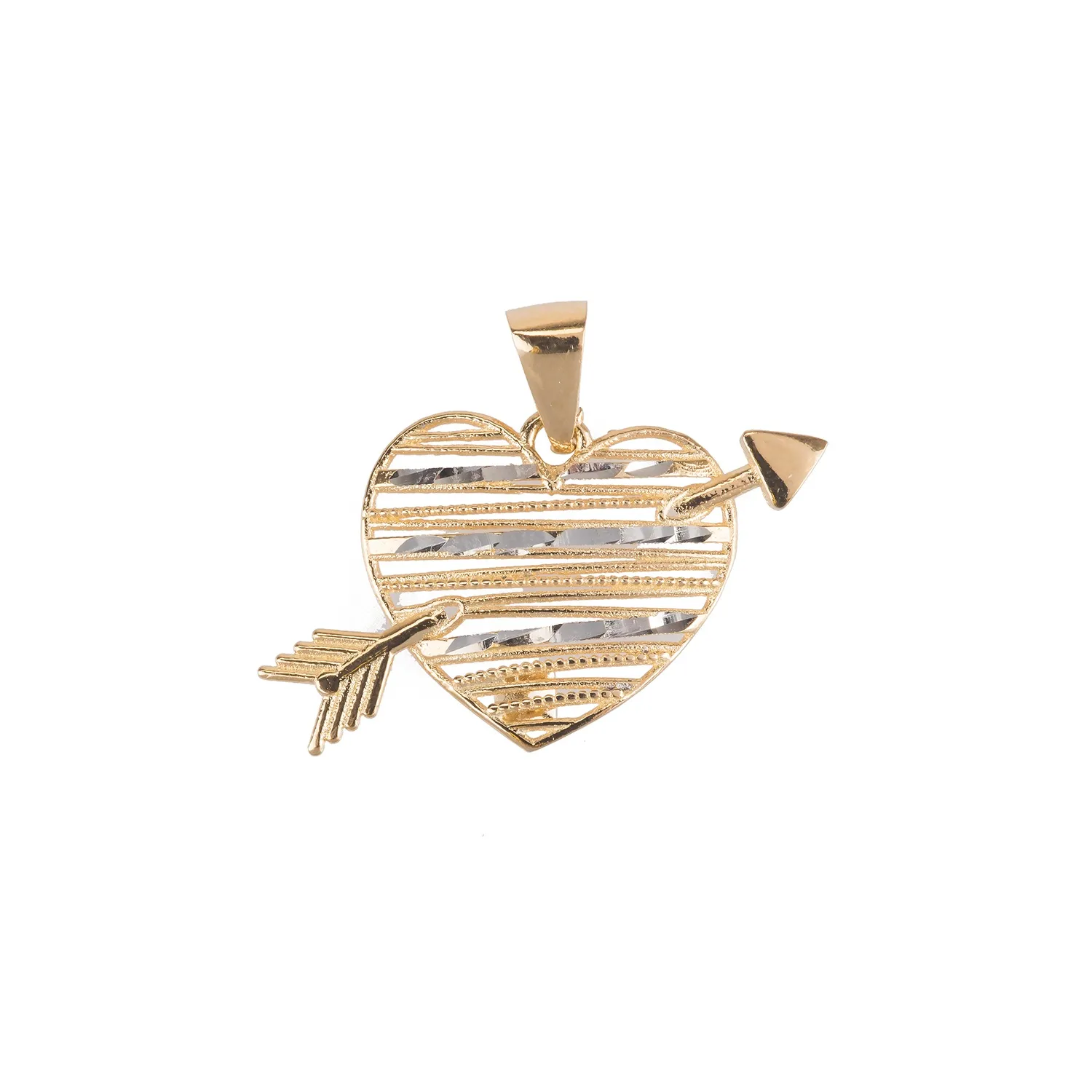 Pendente a Cuore in Oro 750 Giallo
