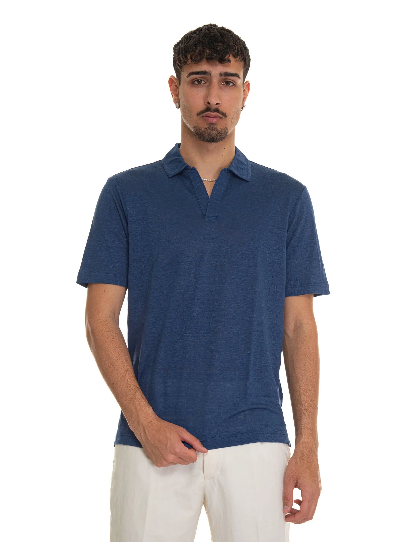 Polo in maglina Blu medio Gran Sasso Uomo