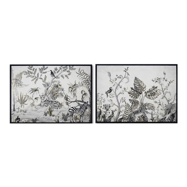 Quadro giungla grigio 50 x 70 cm - DCasa - 1 unità