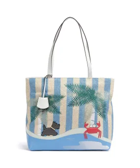  Radley London Museum Street Spring Bulbs Borsa shopper pelle liscia blu/beige  