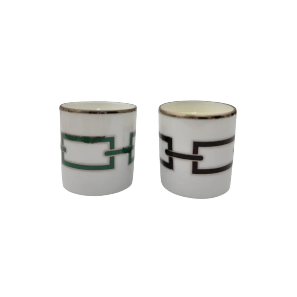 Set 2 Candele “Catena” Nero e Smeraldo Richard Ginori