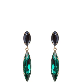 Sodini Orecchini A Due Navette Fly - Verde