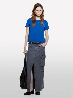T-shirt blu 100% cotone bio