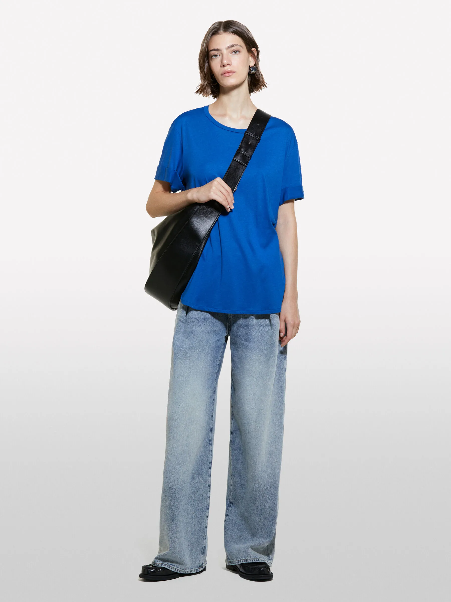 T-shirt blu relaxed fit