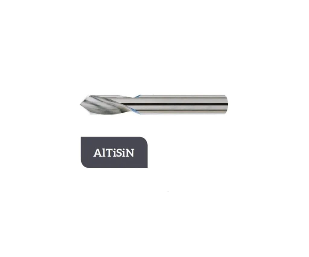 TD-1.410-1600L Punta a centrare 90° in metallo duro Ø16 con gambo cilindrico rivestita in AITiSiN