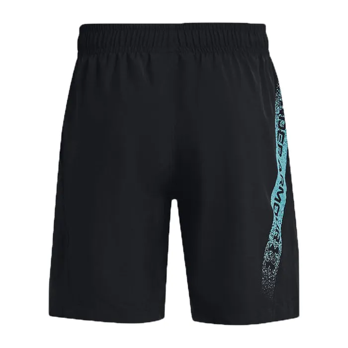 Under Armour Woven Graphic Shorts Black Glacier Blue Uomo 1370388 005
